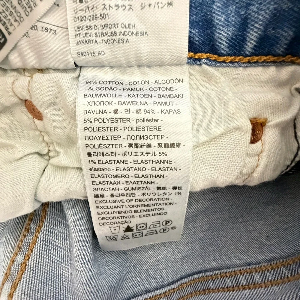 Levis 501 Mens Light Wash Sz‎ 34x30 Rare Blank Tab Worn In Classic Button Fly